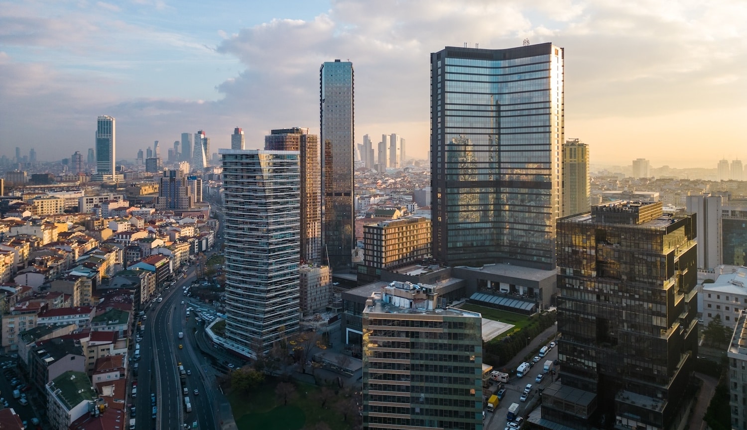 Istanbul city centre skyline
